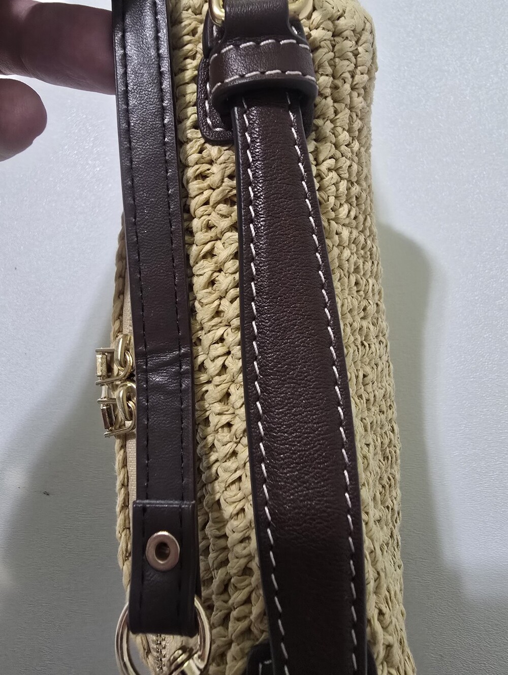 Tory Burch Romy Straw Slim Top Handle Bag - Picture 4 of 13